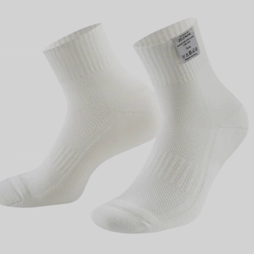 JELENEW Cotton Training Socks‎ White Women’s M Cycling Athletic NWT